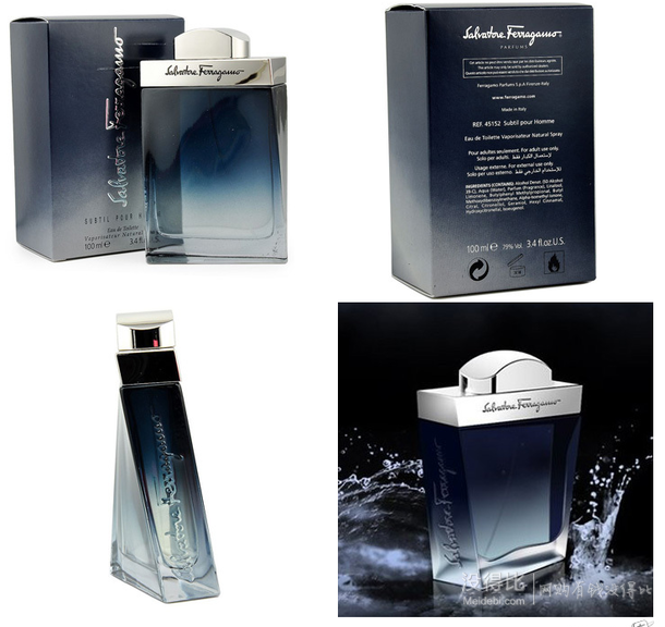 双重优惠！Ferragamo 菲拉格慕 蓝色经典男士淡香水100ml  65元（159元，299-100叠加用券）