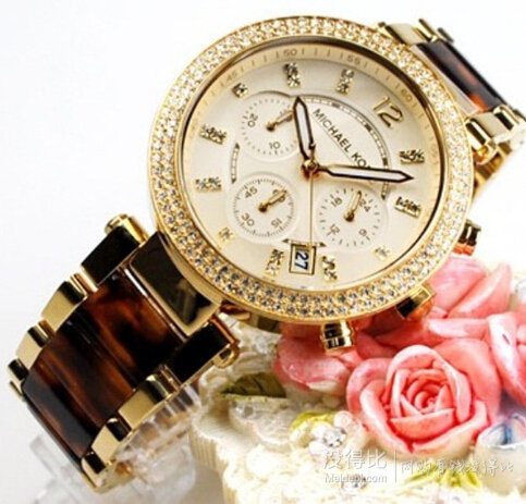 MichaelKors MK5688 女士镶钻手表Parker Chronograph 