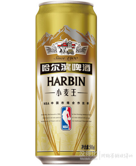 HARBIN 哈尔滨 小麦王啤酒 500ml*18听+冰爽啤酒 330*24听  77元