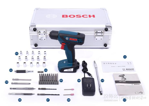 BOSCH 博世 TSR 1000 充电式电钻(铝盒金套装) 0601992U80 449元包邮