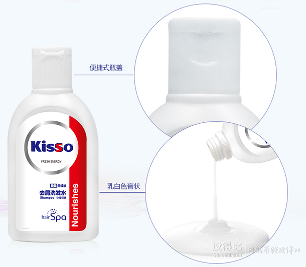 Kisso 极是 无硅油去屑洗发水80ml补湿强韧  0.11元