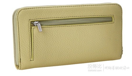 Fossil 化石 Sydney Zip Clutch 女士真皮钱包/手拿包 浅绿色