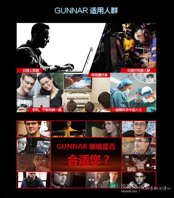 GUNNAR MLG 防辐射抗疲劳眼镜 279元（349元， 2件8折）