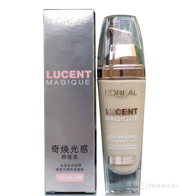 单品5折限地区！LOREAL欧莱雅 奇焕光感粉底液 N3 30ml  99元包邮（另有几款）