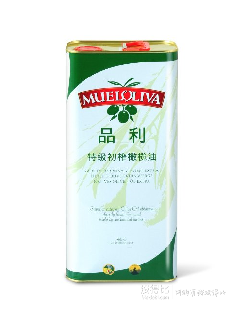 MUELOLIVA品利   特级初榨橄榄油(罐装)4L(西班牙进口)(特卖)