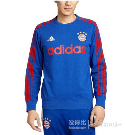 大码好价！adidas  阿迪达斯FCB GRAPHIC SWT男式拜仁图案套衫S03448 174.9元包邮