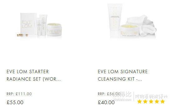 Beauty Expert 英国美妆网站 EVE LOM 精选商品满2件额外75折