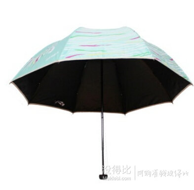 天堂伞 黑胶三折全钢晴雨伞 33012E  折17.5元（35元，满199-100后）