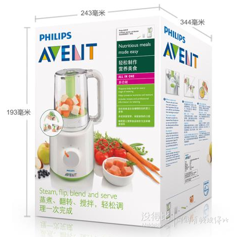 单买新低：AVENT 飞利浦 新安怡 SCF870/20食品蒸制搅拌一体机  588元包邮（688-100）