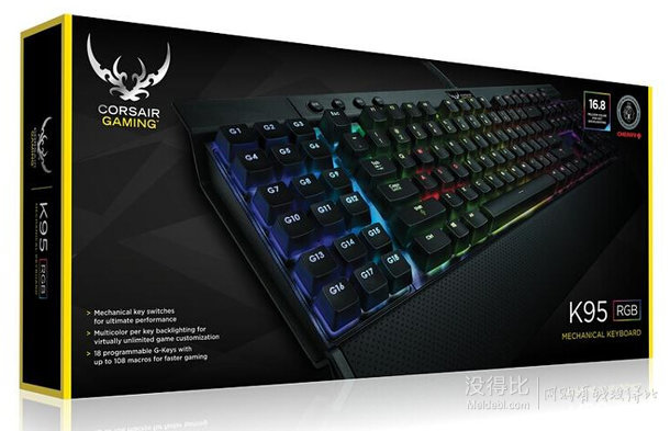 Corsair Gaming 海盗船 K95 RGB 幻彩背光机械游戏键盘 993.48元