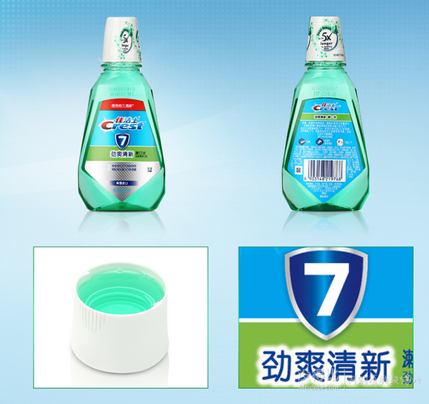 手慢无！ Crest佳洁士   劲爽清新漱口水250ml*6瓶装