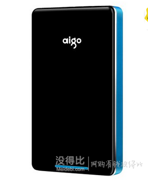 手慢无！aigo  移动电源D50005000毫安黑色蓝边