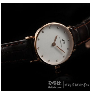 可以直邮啦！Daniel Wellington 0902DW女款施华洛世奇水晶石英手表