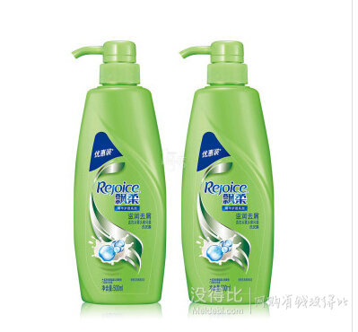 Rejoice飘柔 滋润去屑洗发露500ml*2 折25元(49.9，满99.8-50)