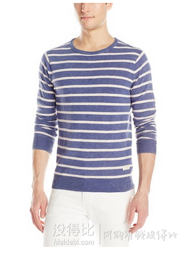 Scotch &amp; Soda Striped Crew 男士圆领条纹毛衣