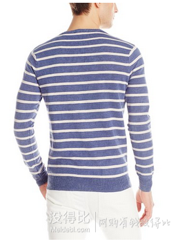 Scotch &amp; Soda Striped Crew 男士圆领条纹毛衣