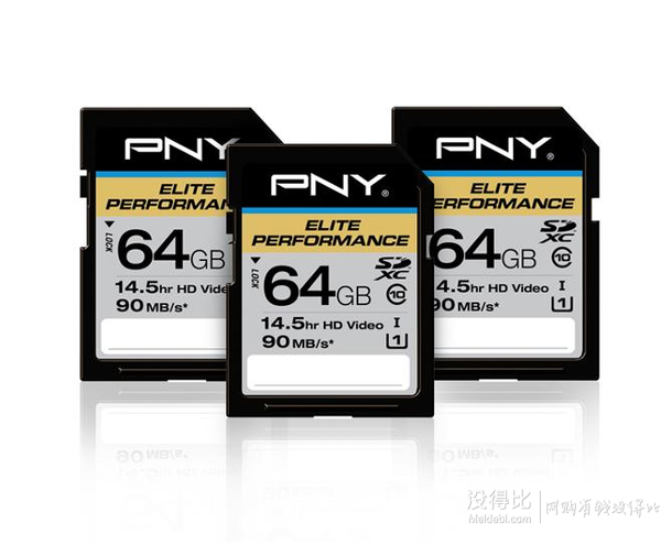 PNY 必恩威 Elite Performance UHS-1 64GB SD存储卡  128元（148-20）