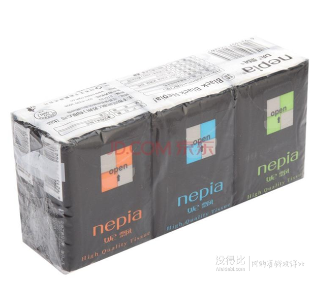 自提白菜！Nepia  妮飘 纸手帕 黑郁薄荷 10抽*6包  1元（限购1件）