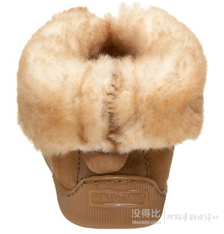 5码好价！Minnetonka 迷你唐卡 Sheepskin女士毛绒衬里短靴