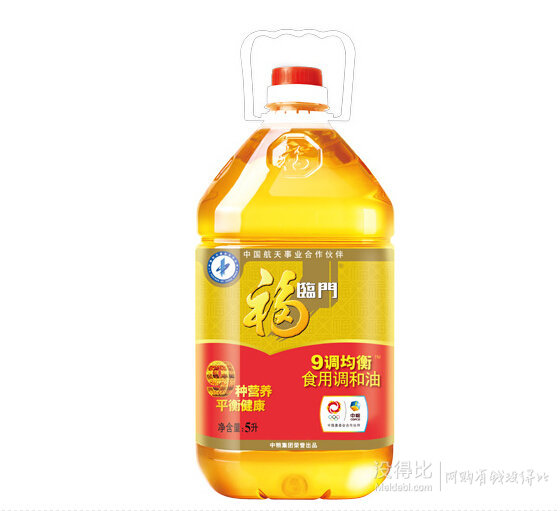 福临门 9调均衡 调和油 5L   32元（39.9元，满99-20后）