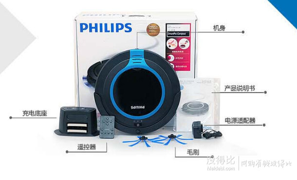 PHILIPS飞利浦 FC8710/82 智能扫地机器人  889元（999-90-20）