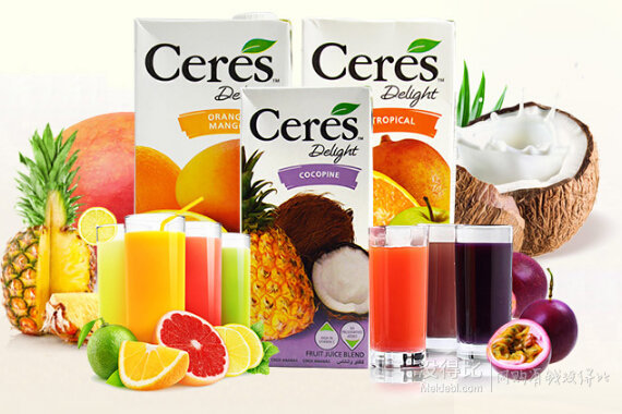 喜瑞 CERES 热带水果混合果汁1L*12+桂格即食燕麦片袋装1000g  71.3元（101.3-30）