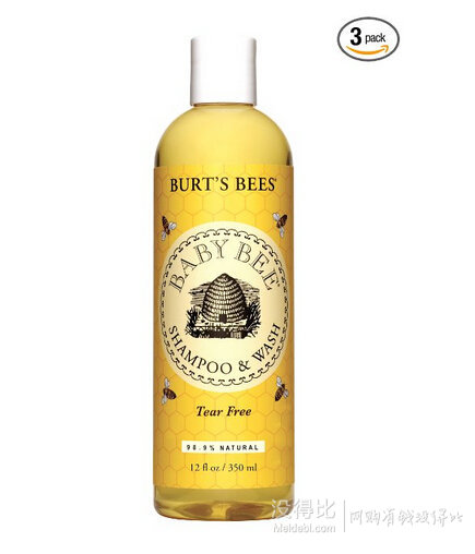 Burt's Bees 小蜜蜂婴儿洗发沐浴露 350ml*3