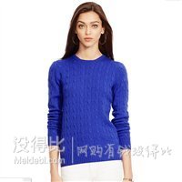 Ralph Lauren拉夫劳伦Cabled Cashmere 女士修身羊毛衫