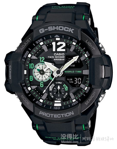 2015年新款！CASIO 卡西欧 G-SHOCK SKY COCKPIT GA-1100-1A3JF 男士石英腕表