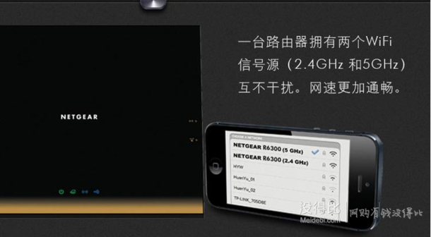 NETGEAR 美国网件 R6300 V2 双频千兆无线路由器  499元包邮（599-100，可用网络劵）