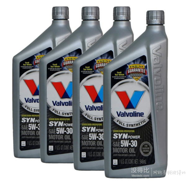 Valvoline 胜牌 SYN POWER 星皇 5W-30 全合成机油（SN）279元（满300减30）