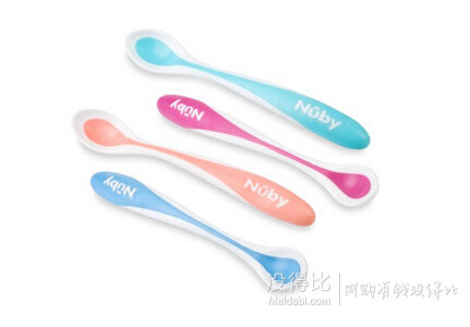 凑单可直邮！Nuby 努比 Hot Safe Spoons 感温变色软勺  4只装