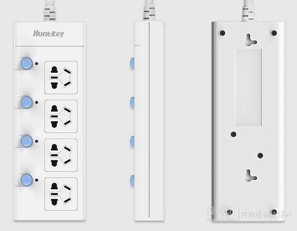 Huntkey 航嘉 SSL402 4位1.8米独立开关 排插   19.9元（可满减）