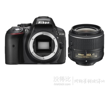 赠品多多！Nikon 尼康 D5300 单反套机（AF-S DX 18-55mm f/3.5-5.6G VR II ）3099元包邮