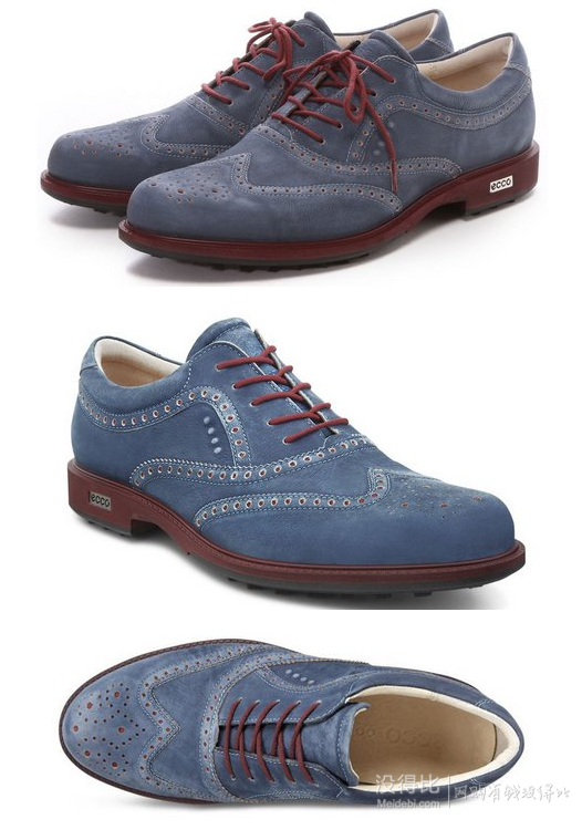 Ecco 爱步 Golf Tour Hybrid Wingtip 男款真皮高尔夫鞋