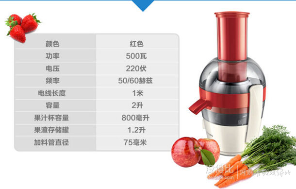 PHILIPS 飞利浦 Viva系列 HR1855 榨汁机 +HD9331/60 电水壶 1.7L+凑单品  458.9元包邮（508.9-50）