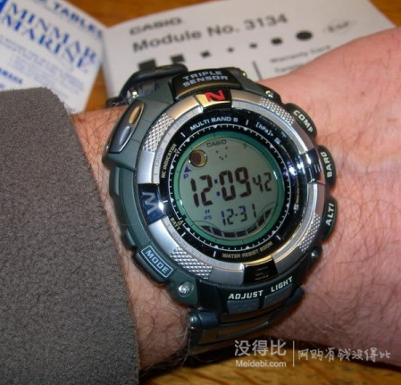 CASIO 卡西欧  PAW1500-1V 探路者系列 5局电波男士太阳能手表