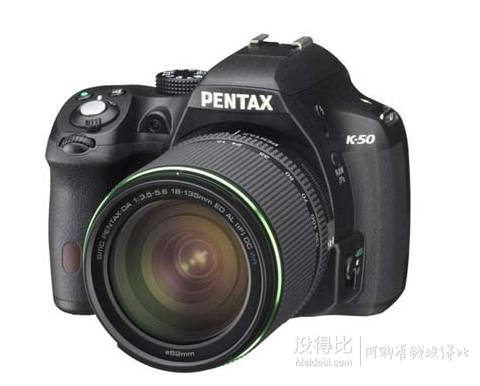 PENTAX 宾得 K-50 DA L 18-55mm f/3.5-5.6 AL WR 单反套机  2639元包邮（2689-50）