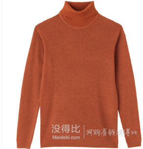 双11特价预告：MUJI 无印良品 男款高领羊毛毛衣