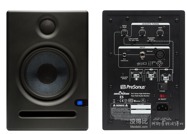 PreSonus 普瑞声纳 Eris E5 有源双功放 监听音箱 (对装) 1589元包邮（1599-10）