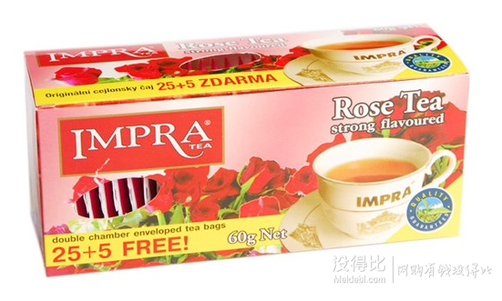 移动端：IMPRA 英伯伦 玫瑰味红茶 2g*30袋  9.9元