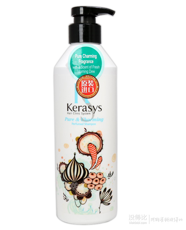 韩国进口 Kerasys 克拉洗丝 柔顺丝滑洗发露 600mL  39元包邮