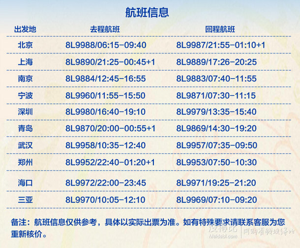 自由行套餐：全国五地-昆明2-20天 往返含税机票+首晚五星花园酒店1049元