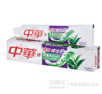 ZHONGHUA 中华 优加健齿白 尚品白茶牙膏200g  4.5元（8.8，下单5折）