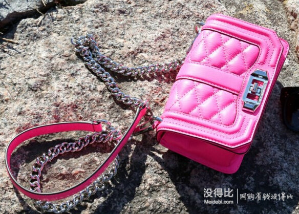 Rebecca Minkoff 瑞贝卡• 明可弗 Love 菱格纹真皮挎包