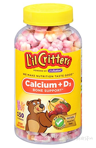 L‘il Critters 钙+维生素D3 小熊软糖 150粒