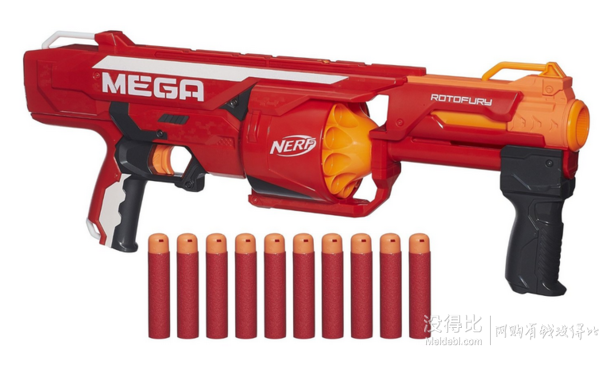 NERF MEGA系列 RotoFury 连发横冲 橙机发射器 202.49元包邮