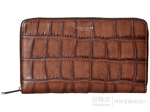 COACH 蔻驰 Bleecker Pinn Matte 女士鳄鱼纹钱包