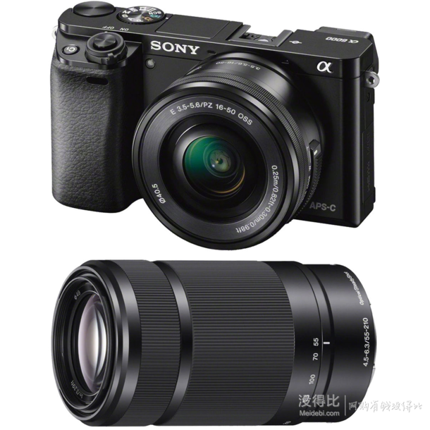 Sony索尼 Alpha a6000 微单双镜头套装（16-50mm+55-210mm）