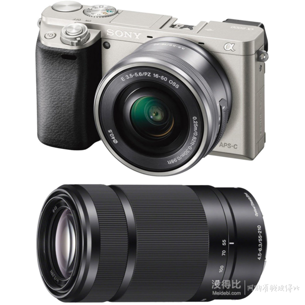 Sony索尼 Alpha a6000 微单双镜头套装（16-50mm+55-210mm）